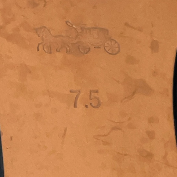 Coach Black Flats with Red Floral Accents GUC preloved rehab project as is - Picture 8 of 13